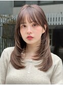 ハイレイヤー/ミディアム・ロング/20代/30代/顔周り・フェイス