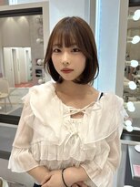 リー 梅田(Lee)&nbsp;miyuu/ブリーチなしダブルカラー/フォギーベージュ/顔周りカット