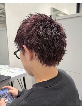 キートス(Kiitos) 【ブリーチ一回で作る】スパイキーショート×ボルドーカラー