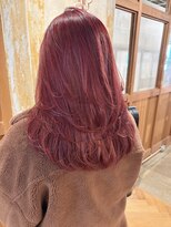 フェブリエ(Fevrier) チェリーレッド ワインレッド 似合わせカット 大人ガーリー