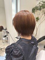 コーセイ(CO-SEI) 【大人可愛い】小顔切りっぱなしボブ×艶感オレンジブラウン☆
