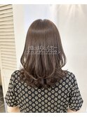 20代30代40代大人可愛い　レイヤーカット　ラベンダーブラウン