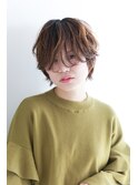 長めバングでエッジを加えたアンニュイショート