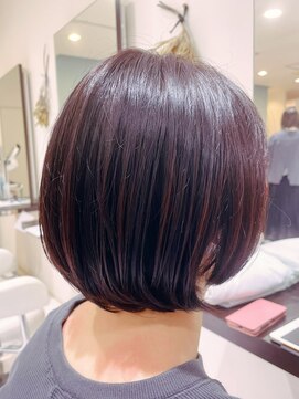 アメイジングヘアー 美沢店(AMAZING HAIR) 【AMAZING HAIR 美沢店/溝手】艶感レッドブラウン×ボブ