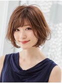 ナチュラルパーマ×ひし形ショート!