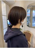 ナチュラルまるみショートボブイメチェン30代40代梅ヶ丘美容室