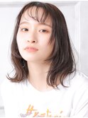大人可愛い小顔美髪ツヤ髪ふんわりカール薄めバングA7