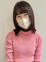 ラミエバイメルト 下北沢(lamie by melt)&nbsp;顔まわりレイヤーウルフボブワイドバンクカカオブラウン【村上】