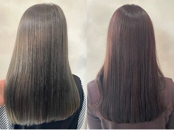 ビスクヘアデザイン(bisq hair design)の写真/ブリーチやカラー傷んでしまった毛先も髪質改善トリートメントで内側から補修＊うる艶な手触りを実感◎