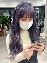 ツキ 横浜店(tuki)&nbsp;ミルクティーベージュダブルカラーケアブリーチインナーカラー