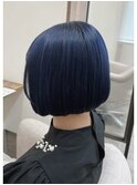 ブルーカラー×ボブ