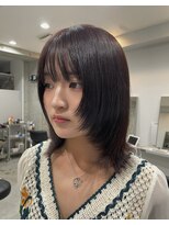 キャンバスアニュー 川崎(canvas anew.)&nbsp;顔周りカット×ワインレッド／川崎／レイヤー