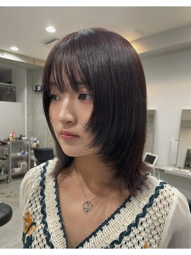 キャンバスアニュー 川崎(canvas anew.) 顔周りカット×ワインレッド/川崎/レイヤー