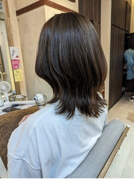 ヘアリゾート粋 ウナム 新宿東口店(enam) くびれスタイル/ミディアムウルフ/ウルフ/マロンブラウン