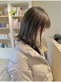 【CROP】ハイトーングレージュ×ダブルカラー×ミディアム