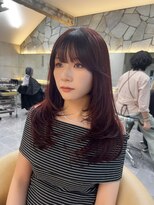 サイン 渋谷(SIGN)&nbsp;グレージュカラーインナーカラーレイヤーカット暗髪