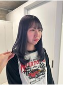 ブリーチなしダブルカラー/ブルーブラック/顔まわりレイヤー