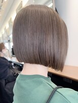 ソワネ 表参道(soigne)&nbsp;表参道切りっぱなしボブミディアムボブグレージュカラー40代50代