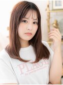 シースルーバング大人かわいいベージュピンクc6大宮20代30代40代