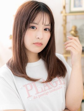 カバーヘア ブリス 大宮西口(COVER HAIR bliss) シースルーバング大人かわいいベージュピンクc6大宮20代30代40代