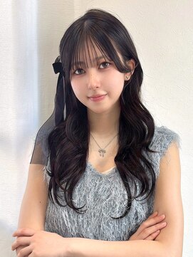 アンニュ(annuy) ロングレイヤー 韓国風巻き ココアブラウン 小顔カット 美髪