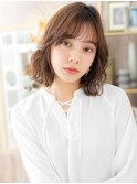 斜めバング乾かすだけひし形抜け感ボブパーマh4上尾20代30代40代