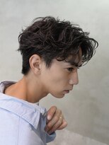 バイフィフス 原宿/表参道(by fifth)&nbsp;原宿シャドウパーマ大人ビジネスメンズカットセンターパート30代