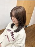 秋冬カラー グレージュカラー 透明感カラー レイヤーカット