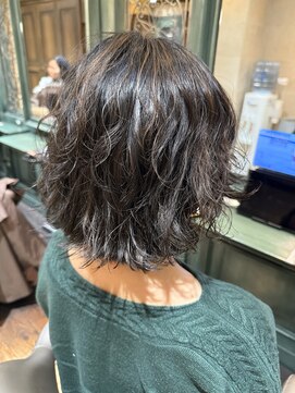 モナン(monan) ミディアムパーマプードルボブウェーブパーマボブパーマ