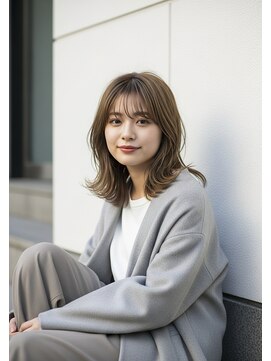 コトナ 越谷店 ミディアムレイヤーカット 顔周りレイヤー 透明感 20代30代 越谷