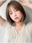 美髪結べるボブ似合わせカット前髪ダークアッシュ#539g0220