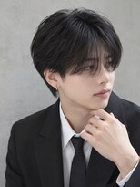 ベル 新宿(Belle)&nbsp;シースルーマッシュセンターパート曲がる縮毛矯正毛流れパーマ