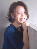 【ueki】暗めでも重く見えない*透け感チョコレートベージュ