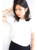 Rumor×外ハネモードミディ☆グレージュグラデーション