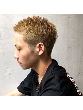 アイリーヘアデザイン(IRIE HAIR DESIGN) 【IRIE HAIR赤坂】メンズハイトーンカラー×刈り上げスタイル
