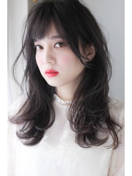 ハイラス(HAIRAS) 【HAIRAS】バング有り大人可愛い外ハネセミディスタイル