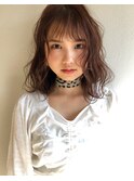 【石鉢洋太】シースルーバング/波打ち/ベージュ