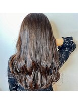 ジーナ 銀座(Zina) 小顔セミウェットウェーブ　ピンクベージュハイライトカラー