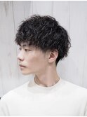王道ツイストスパイラルパーマ/メンズツーブロックマッシュ