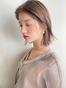 ガレージ バイ グリーン 原宿 表参道(Garage by green) 【loki】ボブ×オリーブベージュ