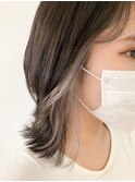 外ハネボブセクションカラーペールベージュグラデーションカラー