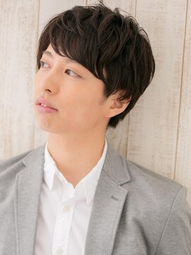 メンズヘア ビーセカンド 草加店(MENS HAIR B-2) ビジネスにも合う暖色系カラー短髪パーママッシュヘアR草加