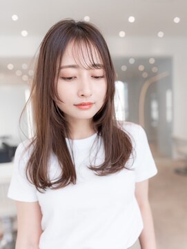 ハバナ 新宿(HAVANA) 20代30代大人かわいい斜めバングデザインカラーシルキーベージュ