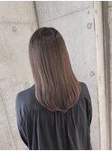 大人可愛いストレート　ブラウンベージュ　おおたかの森