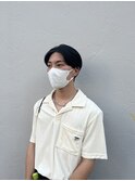 センターパートスタイル
