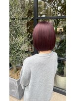 シュプール(SPUR)&nbsp;ハイトーンピンクブラウン暖色系×すっきり丸みミニボブ