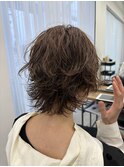 くるふわパーマで朝らく5分セット/白髪ボカしのベージュカラー