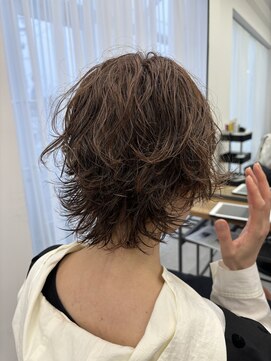 テラス トヨタ(Telasu Toyota) くるふわパーマで朝らく5分セット/白髪ボカしのベージュカラー