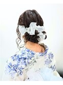 浴衣に合うゆるふわアップスタイルヘアセット