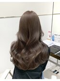 ロングレイヤー×オリーブブラウン